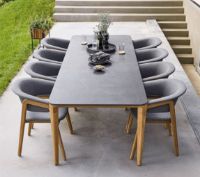 Billede af Cane-line Outdoor Luna Stol SH: 46 cm - Teak/Grey