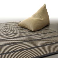 Billede af Woodnotes Cut Stripe Carpet Sewn Edges 170x240 cm - Black/Natural