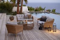Billede af Cane-line Outdoor Ocean Large 2 pers. Sofa L: 155 cm Inkl. Hyndesæt - Dark Grey/White Grey