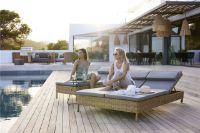 Billede af Cane-line Outdoor Rest Solvogn Single L: 197 cm - Natural Weave 