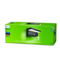 Billede af PHILIPS Bustian IR LED Væglampe m/Motion Sensor L: 22 cm - Antracitgrå/Aluminium/Varm Hvid