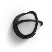 Billede af PHILIPS Astilbe Væglampe H: 17,5 cm - Sort/Aluminium 