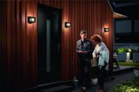 Billede af PHILIPS Parterre Væglampe H: 13 cm - Sort/Aluminium