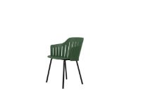 Billede af Cane-line Outdoor Choice Stol H: 87 cm - 4 Legs Black Steel/Dark Green