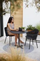 Billede af Cane-line Outdoor Choice Stol H: 87 cm - 4 Legs Black Steel/Dark Green