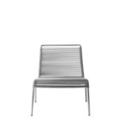 Billede af FDB Møbler M20L Teglgård Lounge Snorestol 72x66x64 cm - Rustfrit Stål/Lysegrå Meleret