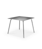 Billede af FDB Møbler M21 Teglgård Havebord 90x90 cm - Rustfrit Stål/Sten