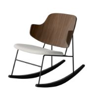 Billede af Audo Copenhagen The Penguin Rocking Chair SH: 42 cm - Walnut/Hallingdal Grey