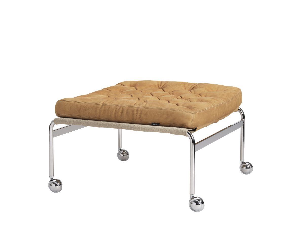 Billede af DUX Karin 73 Skammel H: 40cm - Havanna/Læder