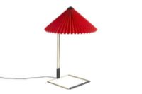 Billede af HAY Matin Table Lamp 380 Large Ø: 38 cm - Bright Red / Brass 