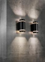 Billede af Nordlux Focus Double Havelampe Væg H: 23,5 cm - Sort OUTLET