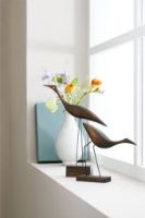 Billede af Warm Nordic Beak Bird Low Heron 19x20,5 cm - Røget Eg