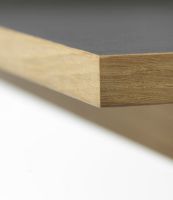 Billede af FDB Møbler C68 Nørrebro Skrivebord 118x69,4 cm - Eg/Linoleum Nero