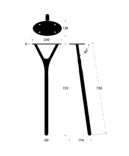 FROST WISHBONE Bordben 8001 H: 72,6 cm - Mat Hvid