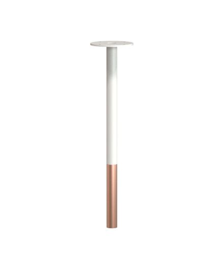 FROST BUKTO Bordben 430 H: 43,4 cm - Mat Hvid/Børstet Kobber