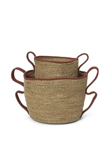 Ferm Living Verso Baskets Set of 2 - Brick