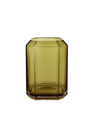 Louise Roe Jewel Vase Glass H: 20 cm - Olive