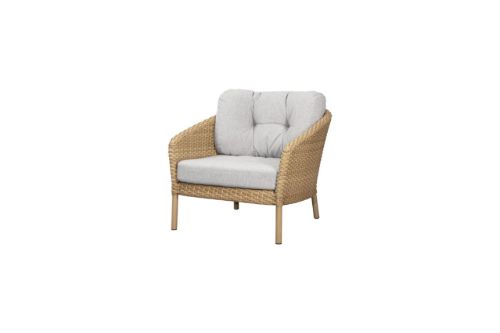 Cane-line Outdoor Ocean Large Loungestol Inkl. Hyndesæt SH: 40 cm - Natural Weave/Light Brown
