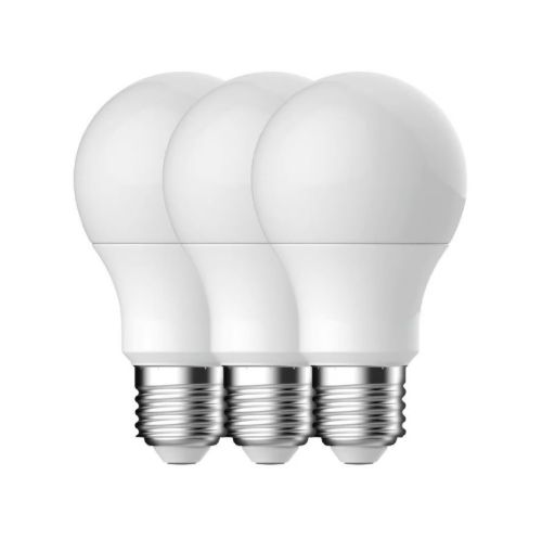 Nordlux E27 A60 Pære 3-pack 60W 806 Lumen - Varm Hvid/Frostet OUTLET