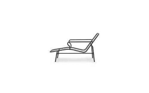 Normann Copenhagen Outdoor Vig Chaiselong Solvogn L: 141 cm - Sort
