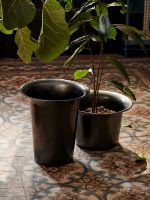 Billede af Ferm Living Spun Alu Basket Low H: 24 cm - Black