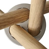 Billede af Eberhart Furniture Aldric Café Table Ø: 80 cm - Light Concrete/Light Oak