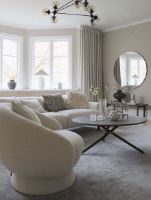 Billede af Eberhart Furniture Edda Coffee Table Ø: 105 cm - Dark Concrete/Dark Oak