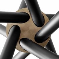 Billede af Eberhart Furniture Hector 140 Dining Table Ø: 140 cm - Dark Concrete/Dark Metal