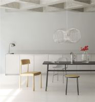 Billede af Normann Copenhagen Timb Stol SH: 46 cm - Polstret Tan / Camel