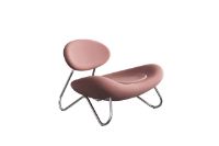 Billede af Woud Meadow Lounge Chair SH: 37 cm - Vidar Pink/Chrome