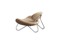 Billede af Woud Meadow Lounge Chair SH: 37 cm - Duet Leather Brown/Chrome