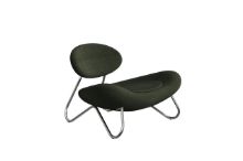 Billede af Woud Meadow Lounge Chair SH: 37 cm - Barnum Green/Chrome
