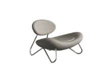 Billede af Woud Meadow Lounge Chair SH: 37 cm - Alpine Grey/Chrome
