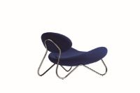Billede af Woud Meadow Lounge Chair SH: 37 cm - Vidar Blue/Chrome