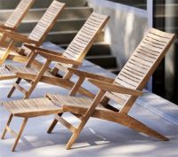 Billede af Cane-line Outdoor Flip Dækstol SH: 37 cm - Teak