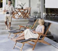 Billede af Cane-line Outdoor Flip Dækstol SH: 37 cm - Teak