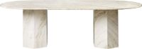 Billede af GUBI Epic Dining Table Elliptical 240x120 cm - Travertine/Neutral White