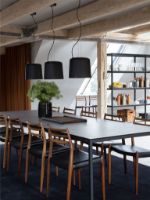 Billede af Vipp 971 Spisebord Medium L 200xB 95xH 72,5 cm - Sort Pulverlakeret/Grå Keramik