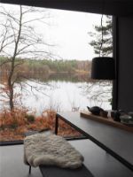 Billede af Vipp 971 Spisebord Medium L 200xB 95xH 72,5 cm - Sort Pulverlakeret/Grå Keramik