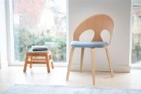 Billede af Vermund VL1100 Spisebordsstol SH: 46 cm - Olieret Eg/Lysegrå Re-Wool