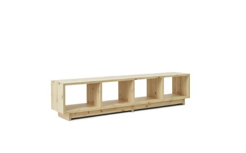 Normann Copenhagen Fyr Bogreol Lille L: 220 cm - UV Lakeret Fyrretræ