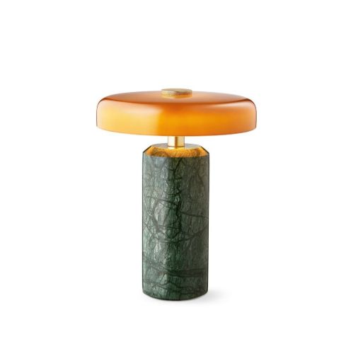Design By Us Trip Portable Lamp H: 21 cm - Moss Marble/Amber