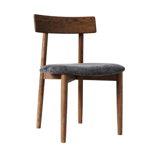 MUUBS Tetra Sædepolstret Spisebordsstol H: 77,3 cm - Brun/Granit