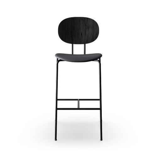 Sibast Furniture Piet Hein Bar Chair  Black - Black Oak/Dunes Anthrazite