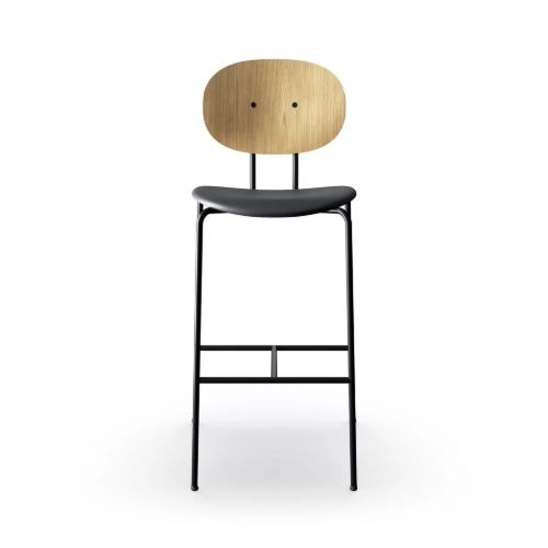 Sibast Furniture Piet Hein Bar Chair  Black - Oiled Oak/Solid Black