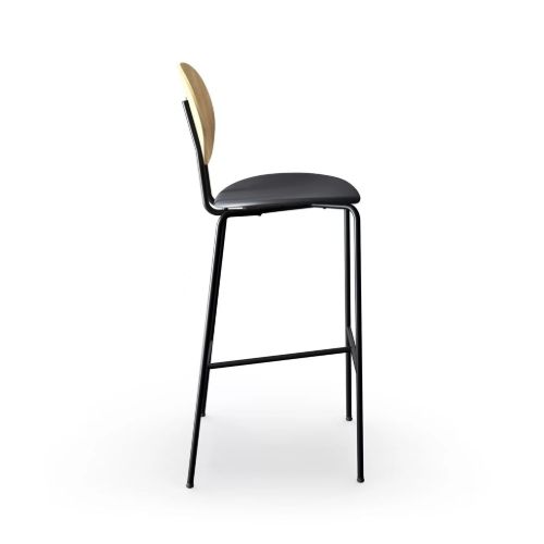 Sibast Furniture Piet Hein Bar Chair  Black - Oiled Oak/Solid Black
