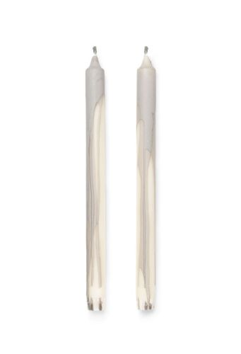 Ferm Living Dryp Candles Set of 2 H: 30 cm - Warm Grey