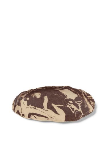 Ferm Living Ryu Platter B: 37 cm - Sand/Brown 
