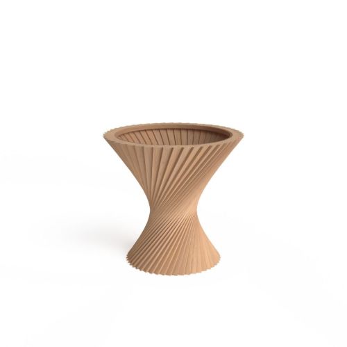 VIA Copenhagen Hyperbel Sidebord H: 47 cm - Oak Natural Oil/Bronze Glass