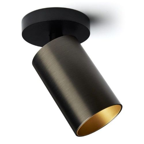 ANTIDARK SpotOn Circle1 Væg/loftlampe Ø: 8 cm - Black/Titanium